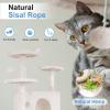 imageFDW Cat Tree 54in Cat Tower MultiLevel Durable Cat Scratching Post ampamp Cozy Fun Cat Jumping Platform Space Saving Cat Condo Pet Play House for Indoor CatsBeigeBeige