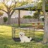 imageFDW Dog Crate for Medium Dogs 30 Inch Folding Metal WirePet Cage Double Door WDivider Panel Indoor Outdoor Kennel LeakProof Plastic TrayBlack