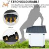 imageFDW Dog House Indoor Outdoor Durable House with Weatherproof Pet Plastic Dog House for Dogs Cats with Air Vents and Elevated Floor