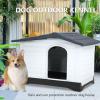 imageFDW Dog House Indoor Outdoor Durable House with Weatherproof Pet Plastic Dog House for Dogs Cats with Air Vents and Elevated Floor