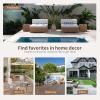 imageFDW Wicker Outdoor Furniture Patio Furniture Set of 3 Rattan Patio Chairs Outdoor Chairs Patio Conversation Set with Coffee Table for Yard Backyard Lawn Porch Poolside BalconyBlackGray and Khaki