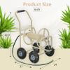 imageGarden Water Hose Reel Cart Tools with Wheels Garden Lawn Water Truck Water Planting Cart Heavy Duty Outdoor Yard Water Planting Holds 300Feet of 58Inch Hose with Storage Basket BlackTan