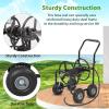 imageGarden Water Hose Reel Cart Tools with Wheels Garden Lawn Water Truck Water Planting Cart Heavy Duty Outdoor Yard Water Planting Holds 300Feet of 58Inch Hose with Storage Basket BlackBlack