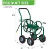 imageGarden Water Hose Reel Cart Tools with Wheels Garden Lawn Water Truck Water Planting Cart Heavy Duty Outdoor Yard Water Planting Holds 300Feet of 58Inch Hose with Storage Basket BlackGreen