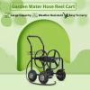 imageGarden Water Hose Reel Cart Tools with Wheels Garden Lawn Water Truck Water Planting Cart Heavy Duty Outdoor Yard Water Planting Holds 300Feet of 58Inch Hose with Storage Basket BlackBlack