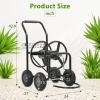 imageGarden Water Hose Reel Cart Tools with Wheels Garden Lawn Water Truck Water Planting Cart Heavy Duty Outdoor Yard Water Planting Holds 300Feet of 58Inch Hose with Storage Basket BlackBlack