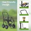 imageGarden Water Hose Reel Cart Tools with Wheels Garden Lawn Water Truck Water Planting Cart Heavy Duty Outdoor Yard Water Planting Holds 300Feet of 58Inch Hose with Storage Basket BlackBlack