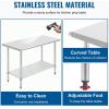 imageStainless Steel Work Table Kitchen Work Table Scratch Resistent Commercia Metal Table with Adjustable Table Foot for Kitchen Home Restaurant 24Wx60L