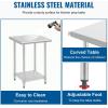 imageStainless Steel Work Table Kitchen Work Table Scratch Resistent Commercial Work Table Metal Table with Adjustable Table Foot for Kitchen Home Restaurant 24Wx24L