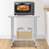 imageStainless Steel Work Table Kitchen Work Table Scratch Resistent Commercial Work Table Metal Table with Adjustable Table Foot for Kitchen Home Restaurant 24Wx24L
