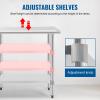 imageStainless Steel Work Table Kitchen Work Table Scratch Resistent Commercial Work Table Metal Table with Adjustable Table Foot for Kitchen Home Restaurant 24Wx24L