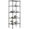 imageFDW 14quot D36quot W72quot H Wire Shelving Unit Metal Shelf with 5 Tier Adjustable Layer Rack Commercial Strong Steel for Restaurant Garage Pantry KitchenChromeBlack