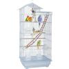 imageFDW 39 Inch Bird Cage Parakeet Cage with Play Top Rolling Stand ampamp Easy Clean PullOut Tray Roof Top Parrot Cage for for Finches Canaries Parakeets Cockatiels ampamp Other Small Birds White