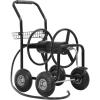 imageGarden Water Hose Reel Cart Tools with Wheels Garden Lawn Water Truck Water Planting Cart Heavy Duty Outdoor Yard Water Planting Holds 300Feet of 58Inch Hose with Storage Basket BlackBlack