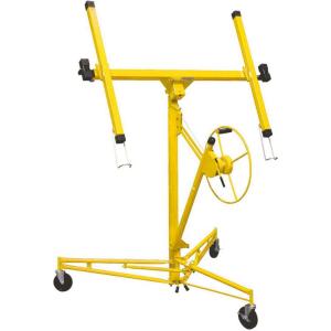 imageDrywall Lift 11 Construction Rolling Caster Wheel Lockable Tool Drywall Panel Hoist Jack Lifter Jack Drywall Lift Yellow