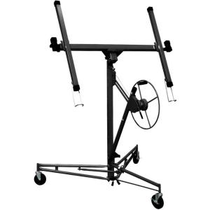imageDrywall Lift 11 Drywall Panel Hoist Construction Rolling Caster Wheel Lockable Tool Jack Lifter Jack Drywall Lift Construction Tools Black