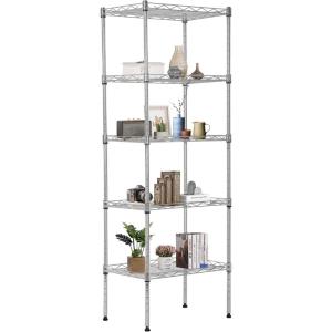 imageFDW 14quot D36quot W72quot H Wire Shelving Unit Metal Shelf with 5 Tier Adjustable Layer Rack Commercial Strong Steel for Restaurant Garage Pantry KitchenChromeChrome