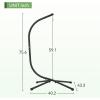 imageFDW Hammock Chair Stand Outdoor Solid Steel Heavy Duty Construction for Hanging Hammock Hanging Stand Max Load 400 LBS Air Porch Swing  360 Degree Rotation
