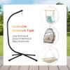 imageFDW Hammock Chair Stand Outdoor Solid Steel Heavy Duty Construction for Hanging Hammock Hanging Stand Max Load 400 LBS Air Porch Swing  360 Degree Rotation